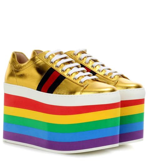 gucci rainbow sneaker|gucci sneakers for women.